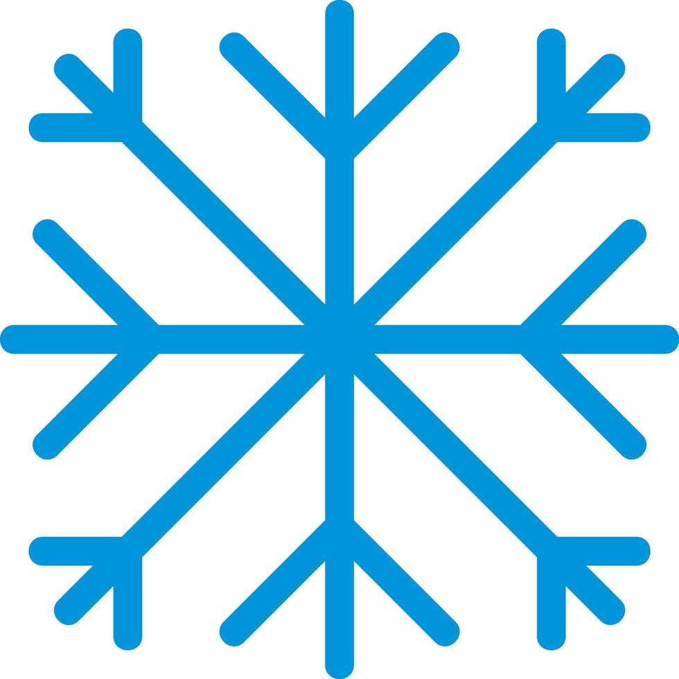 icono de copo de nieve azul vector