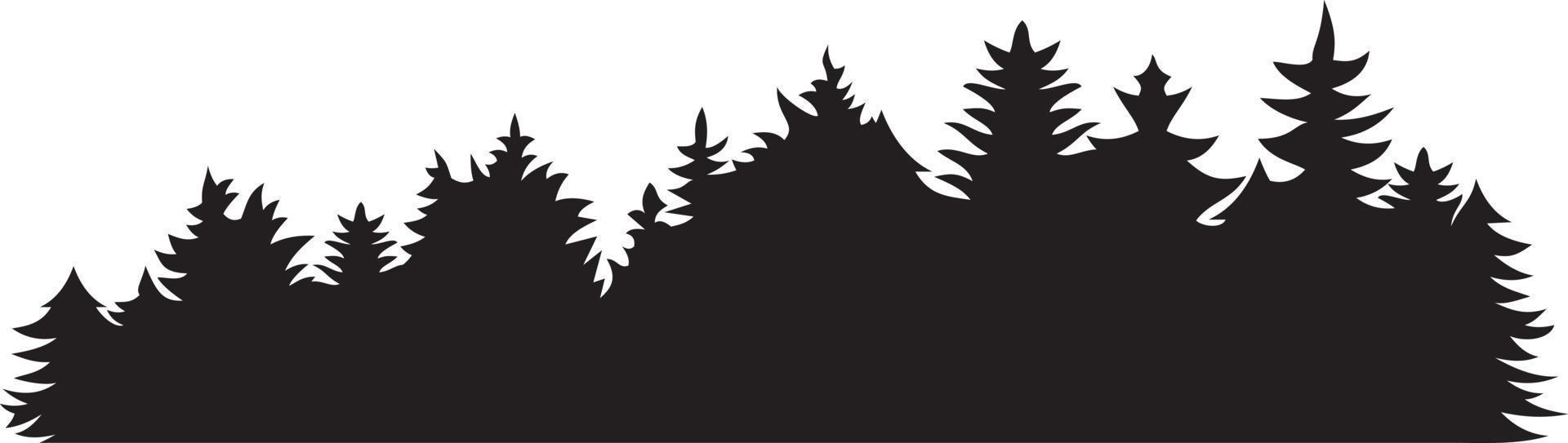 Forest silhouette vector