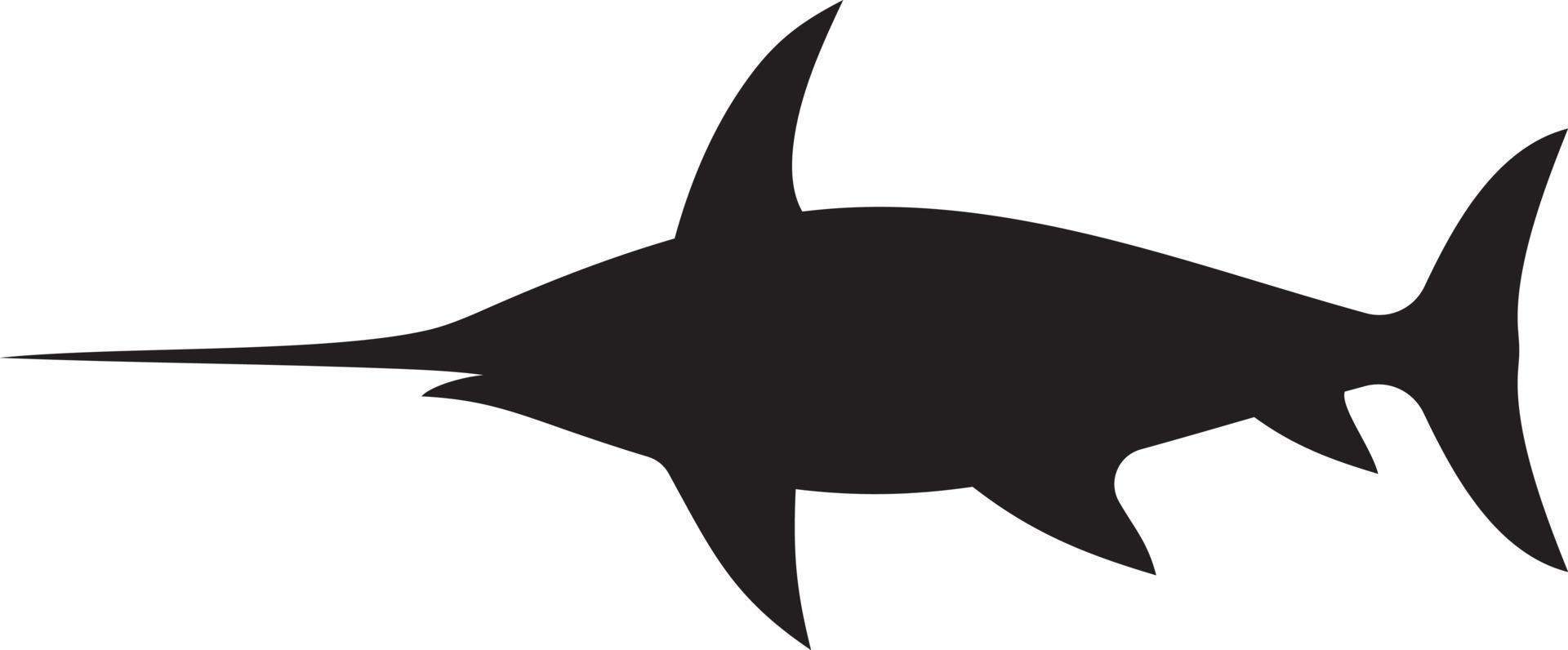 Swordfish silhouette icon vector