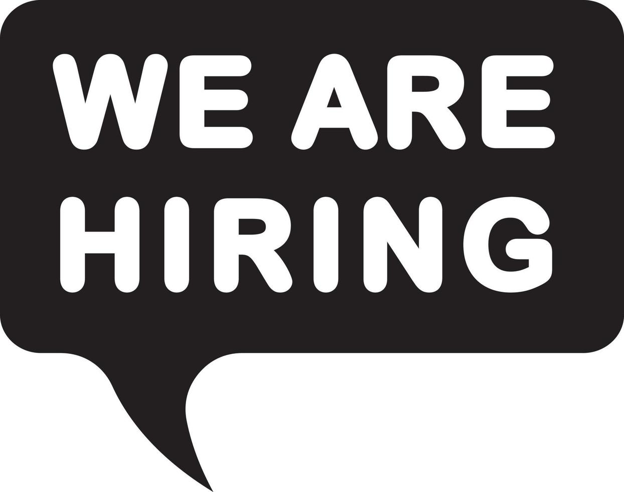 We are hiring sign vector
