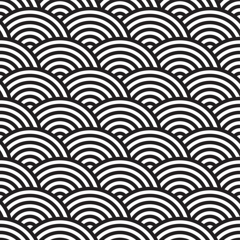 Wave seamless pattern vector