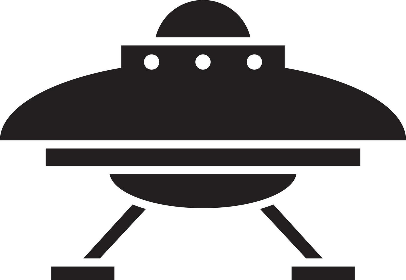 Alien UFO silhouette vector