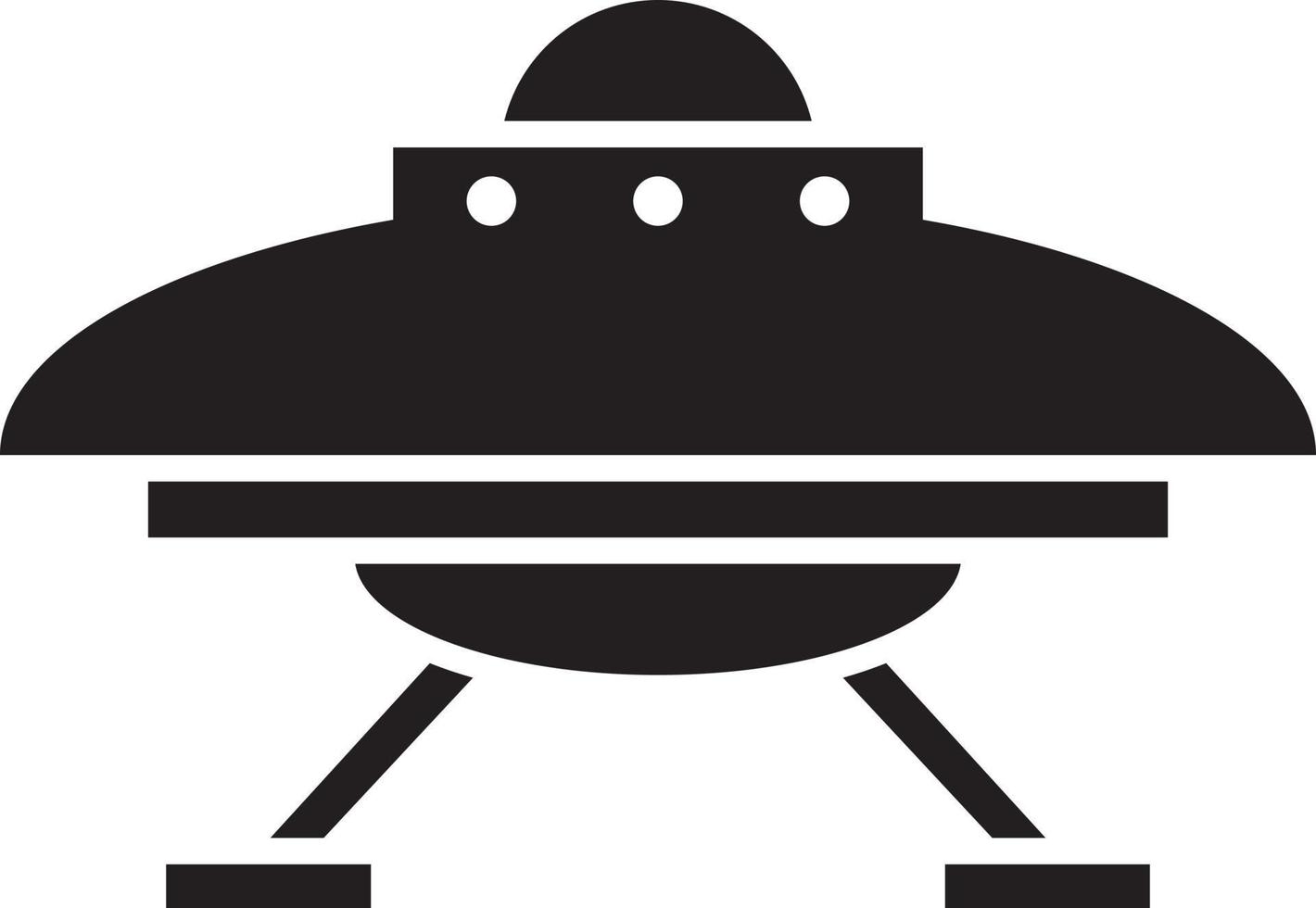 Alien UFO silhouette vector