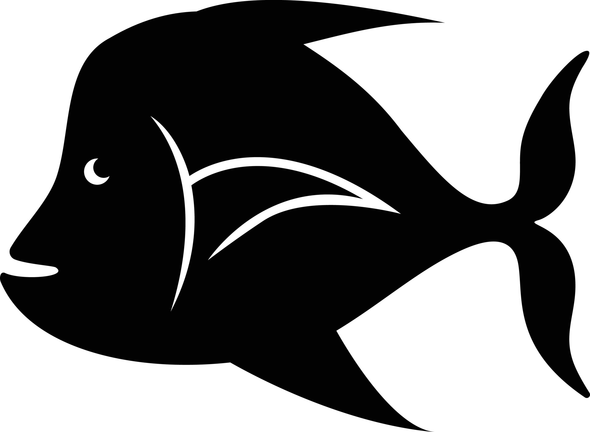 Cute Fish Silhouette 4791249 Vector Art at Vecteezy
