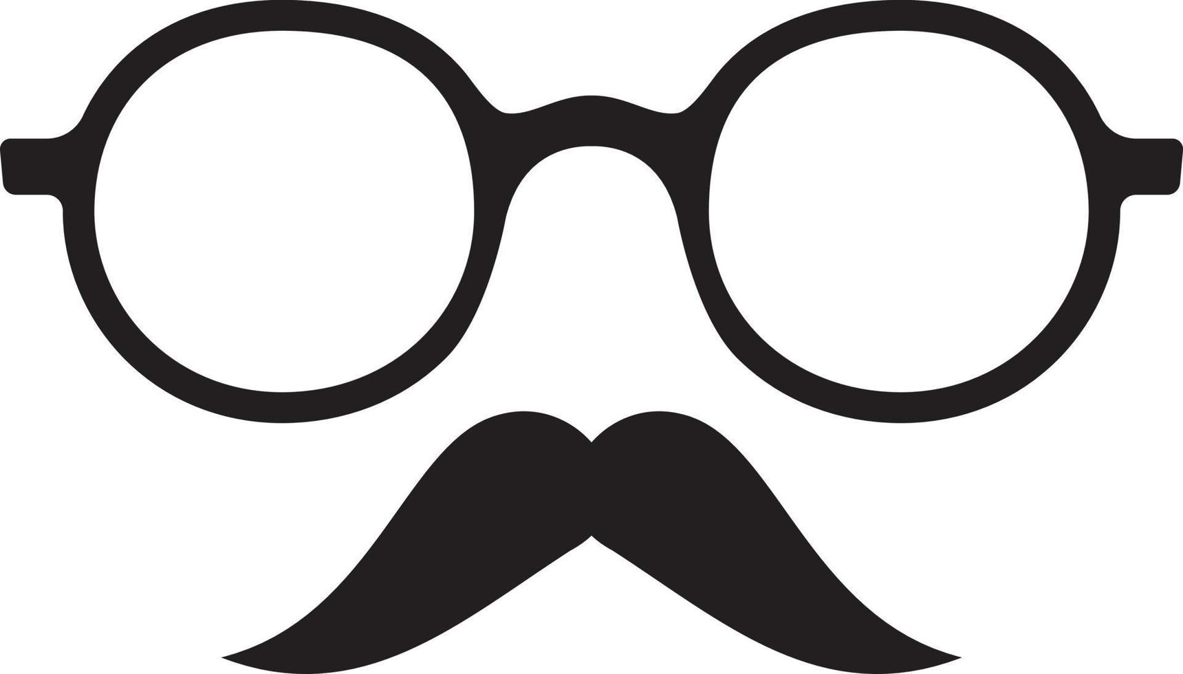 Sunglasses and moustache vector