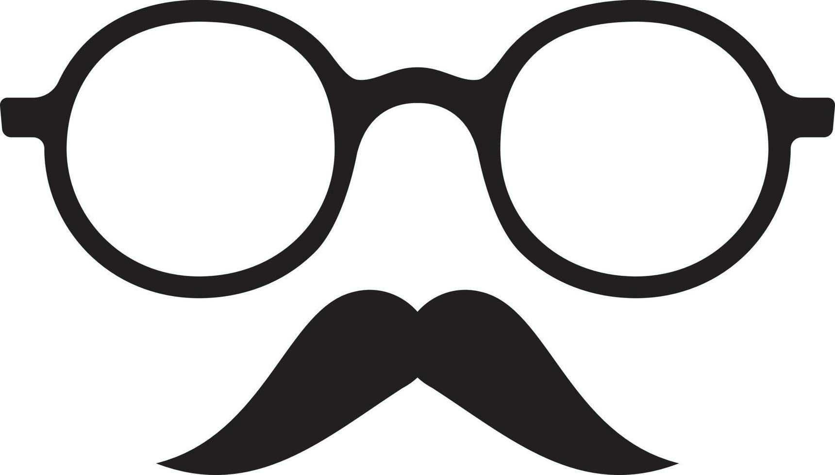 gafas de sol y bigote vector