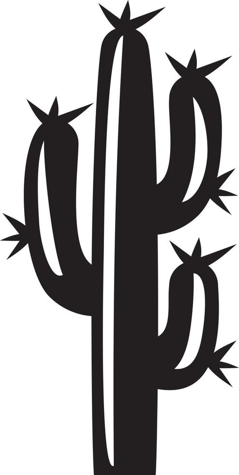 Cactus silhouette vector