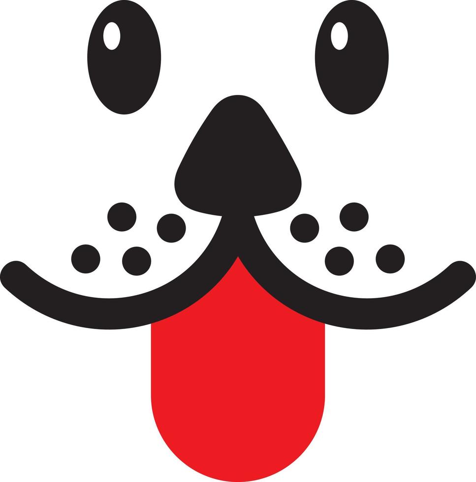 Happy dog face vector