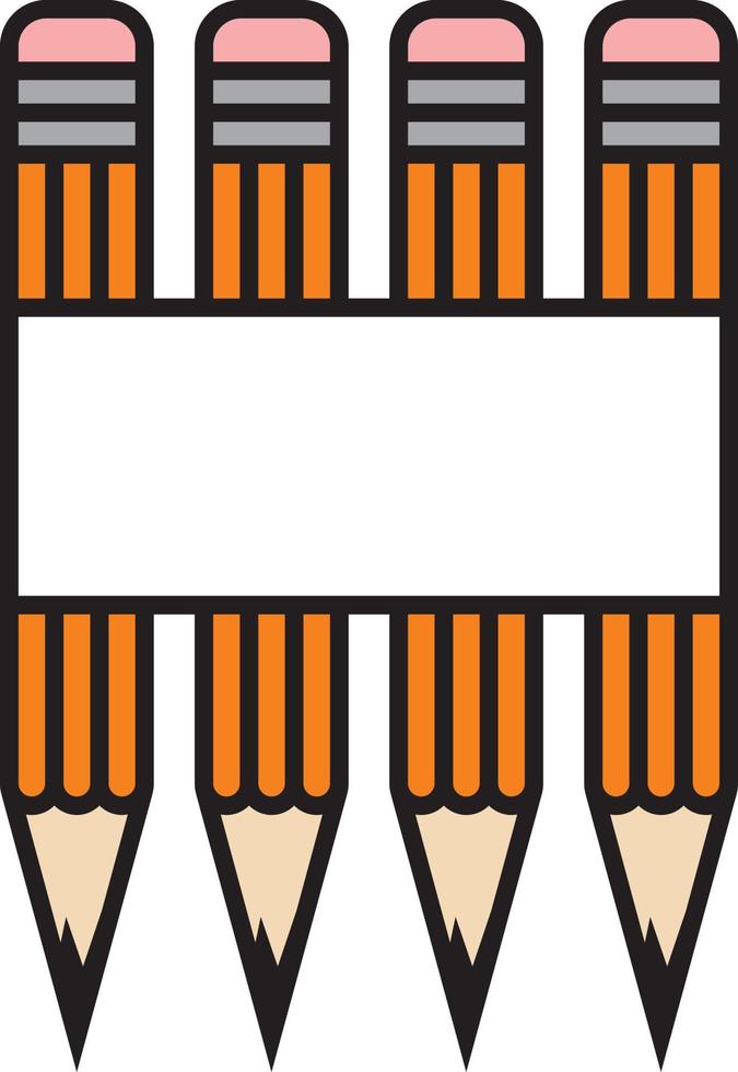 Pencil monogram vector
