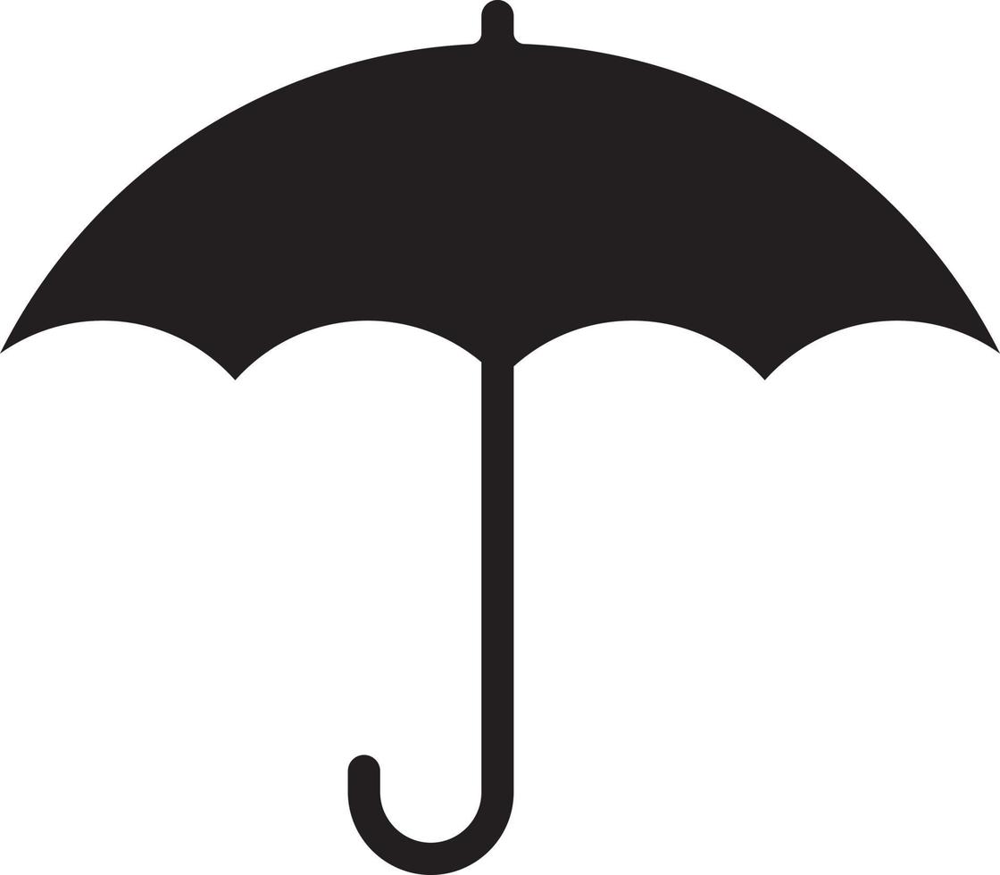 Umbrella silhouette icon vector