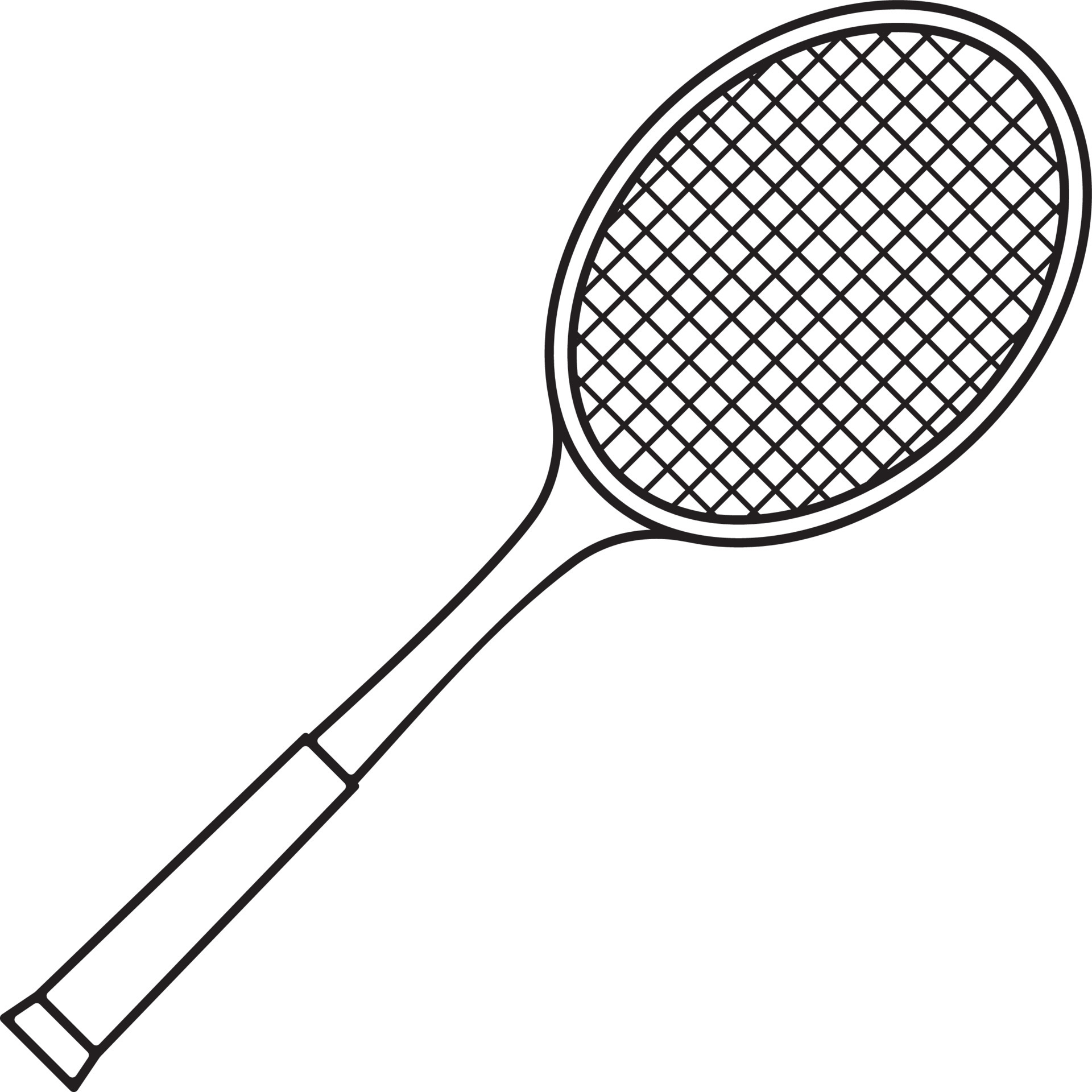 Tennis Racquet outline 4791307 Vector Art at Vecteezy
