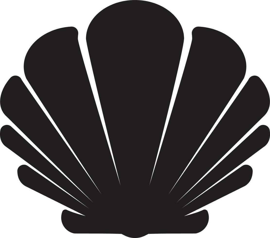 Seashell silhouette vector