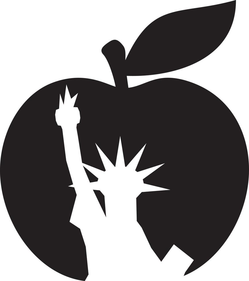 New York. Big Apple silhouette vector