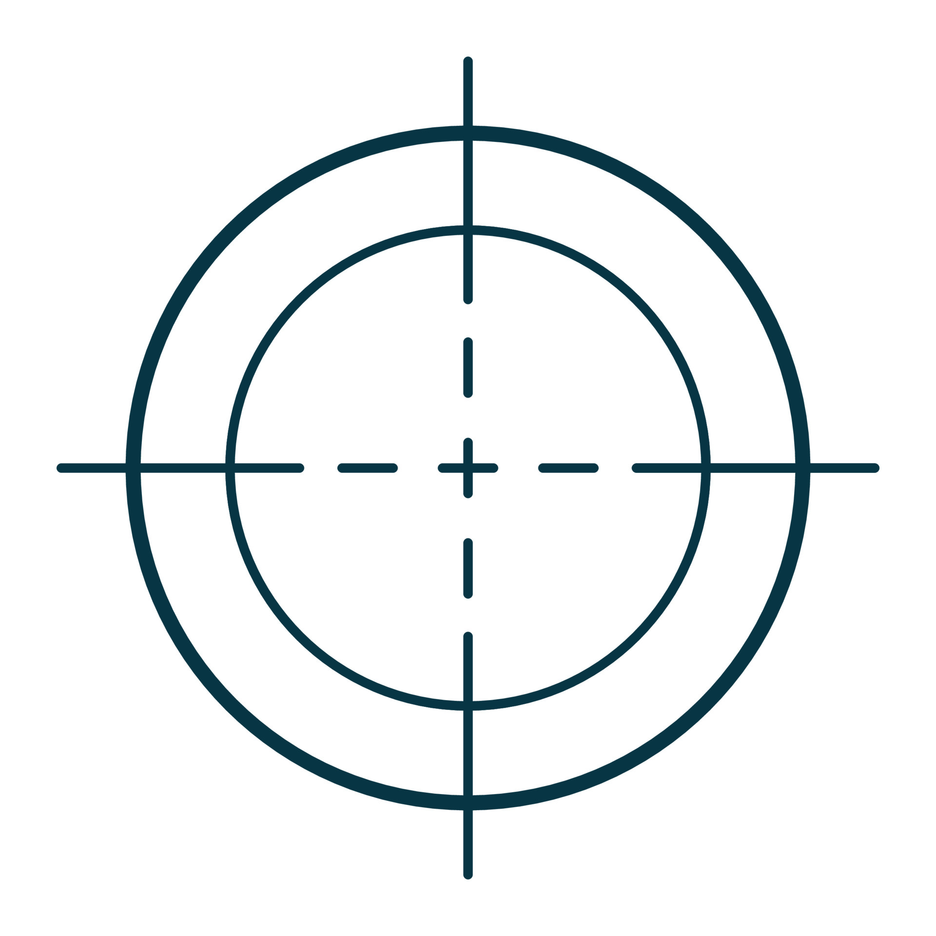 Sniper viewfinder from circle goal, military shot. Point sight, killer
