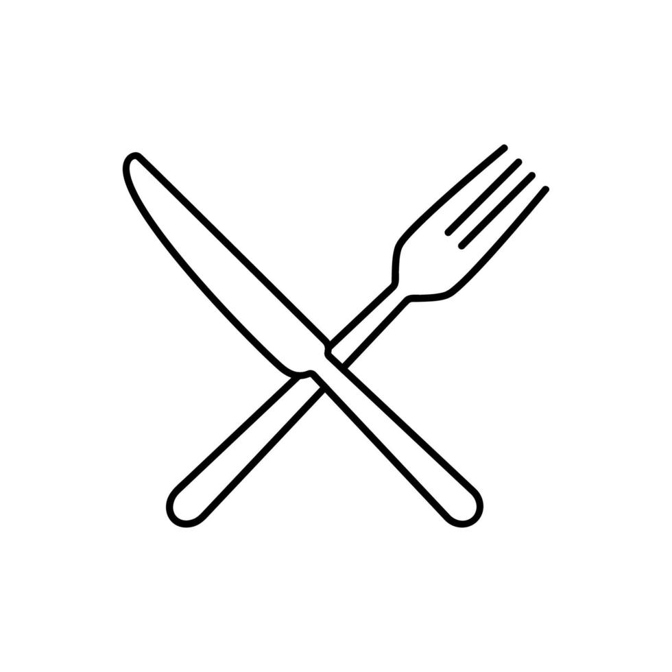 Fork and knife icon vector