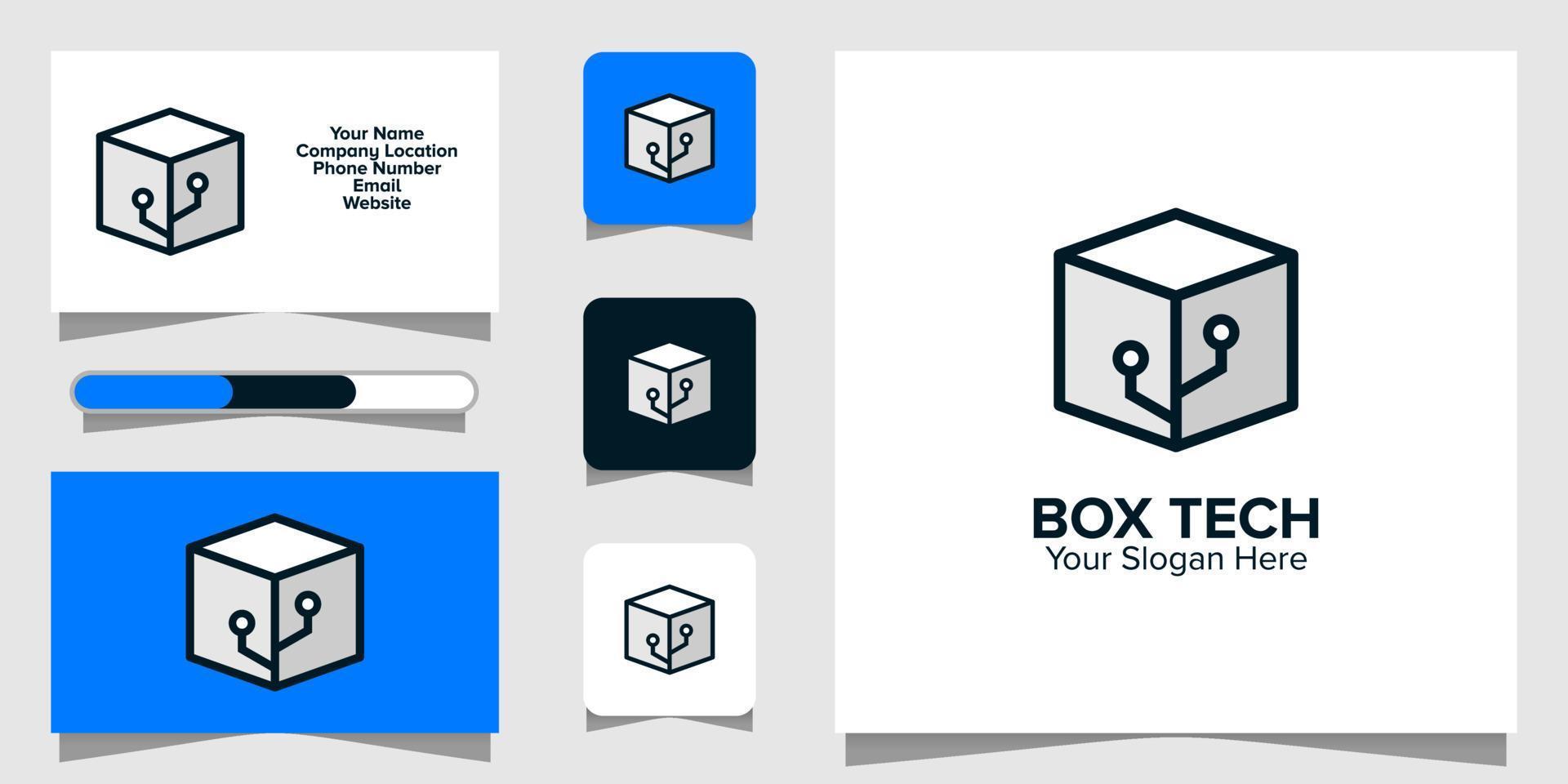 Illustration Vector Graphic of Box Tech Logo. Perfect to use for Technology Company