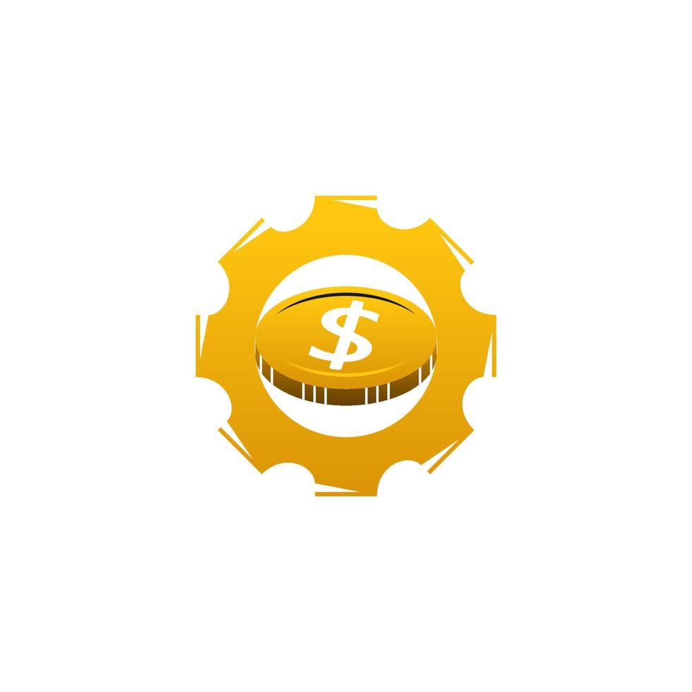 Illustration Vector Graphic of Finance Gear Logo. Perfect to use for Technology Company
