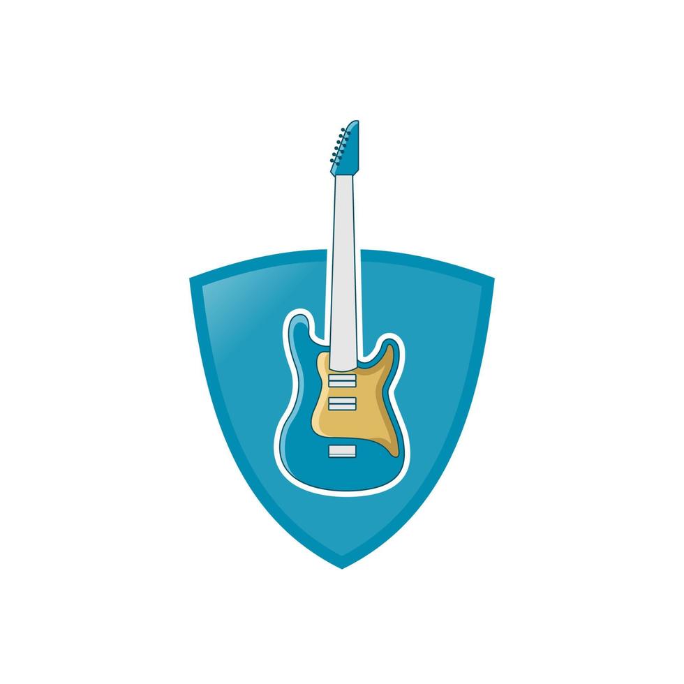 gráfico de vector de ilustración del logotipo de selección de guitarra. perfecto para usar en compañía de música