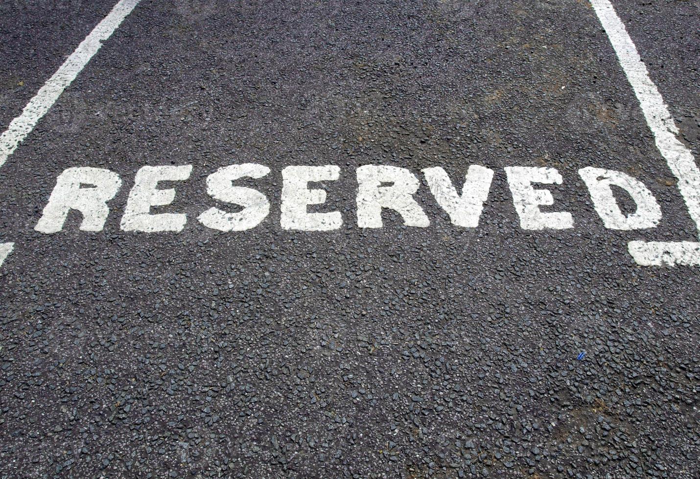 Reserved parking sign photo