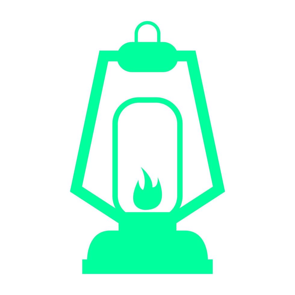 Camp light on white background vector