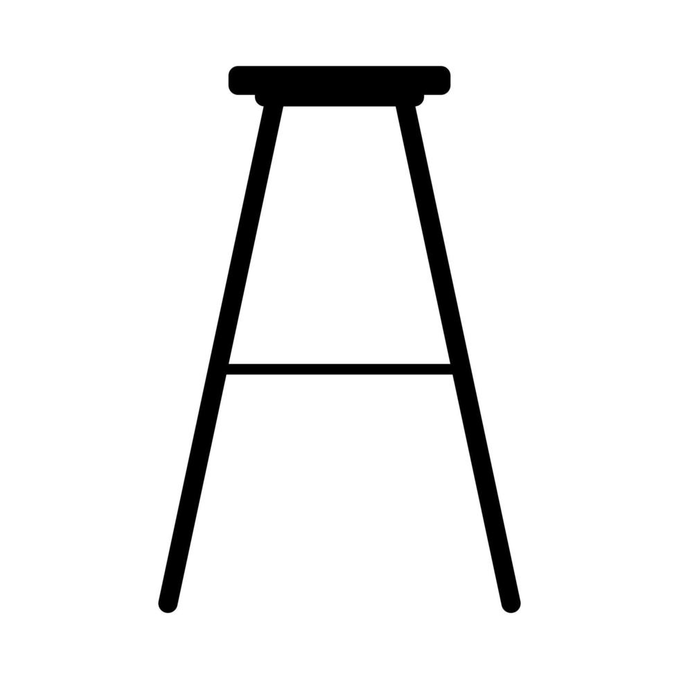 Bar stool on white background vector