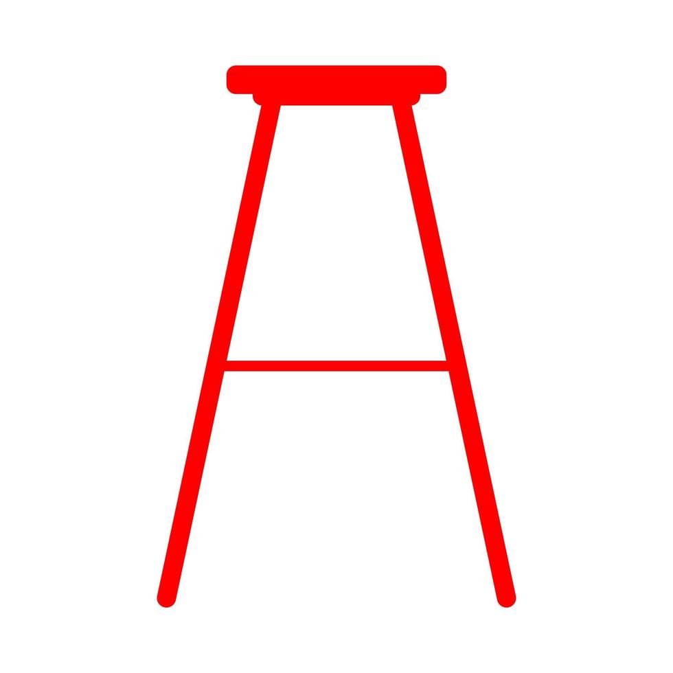 Bar stool on white background vector