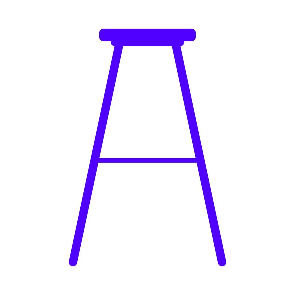 Bar stool on white background vector