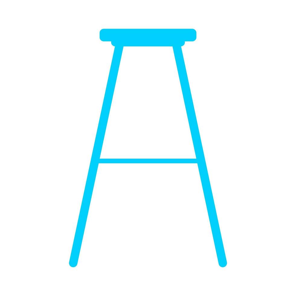 Bar stool on white background vector