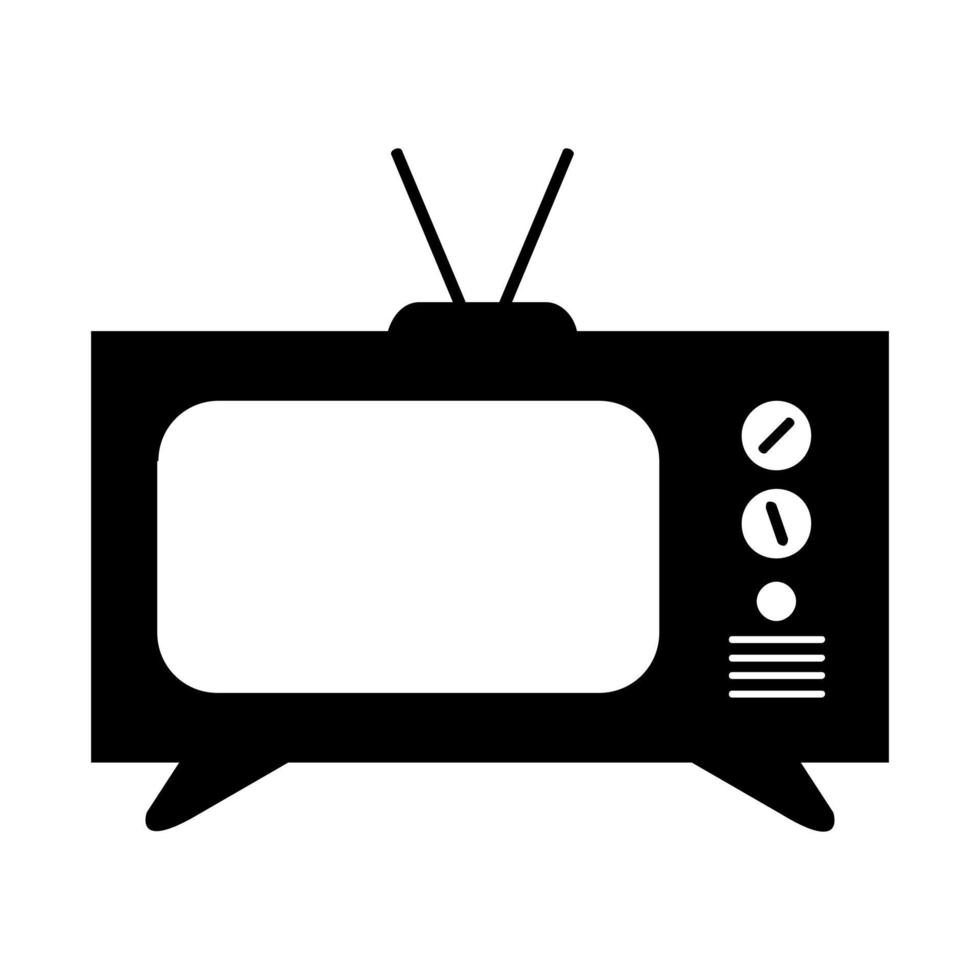 televisión sobre fondo blanco vector