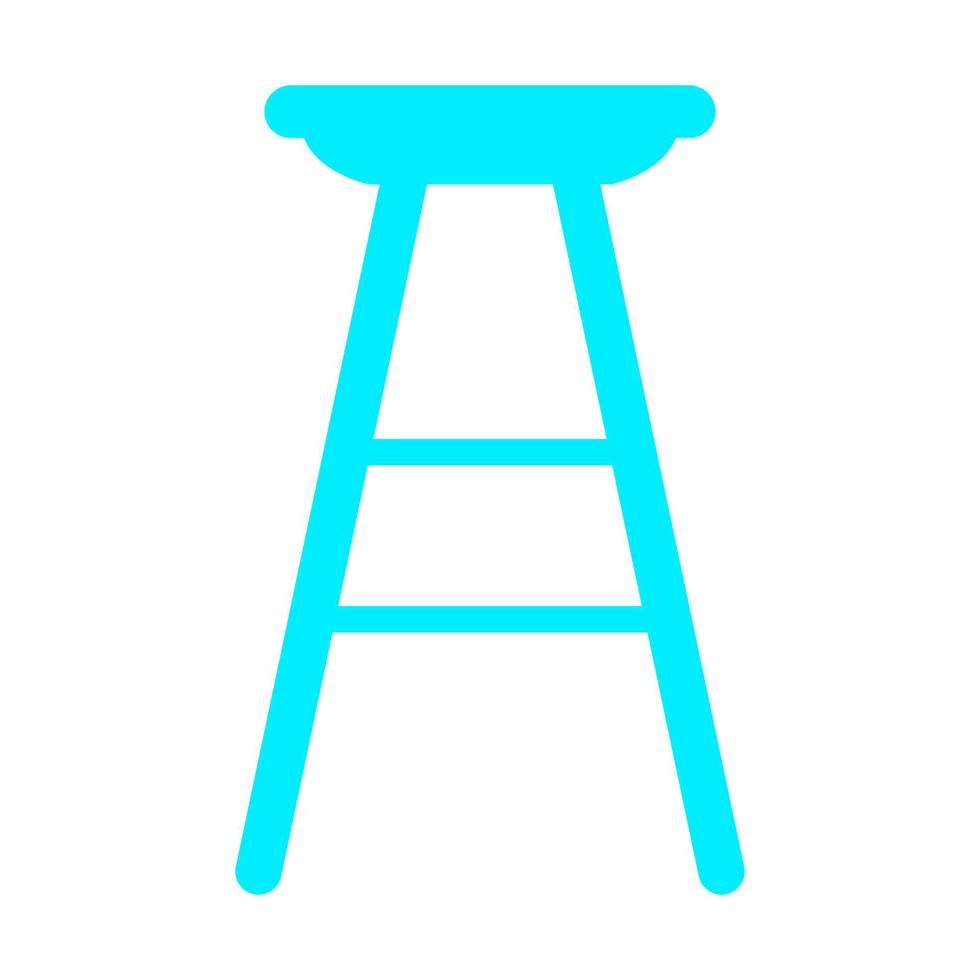Bar stool on white background vector