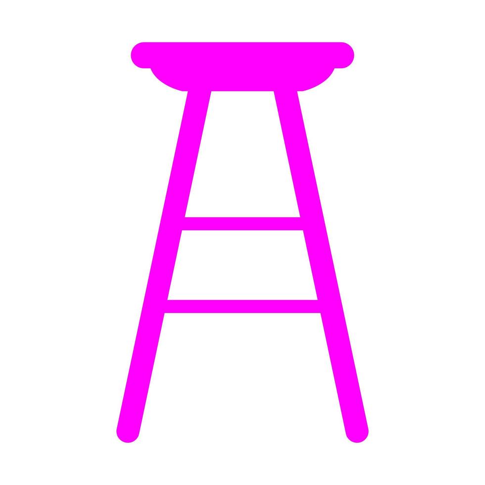 Bar stool on white background vector