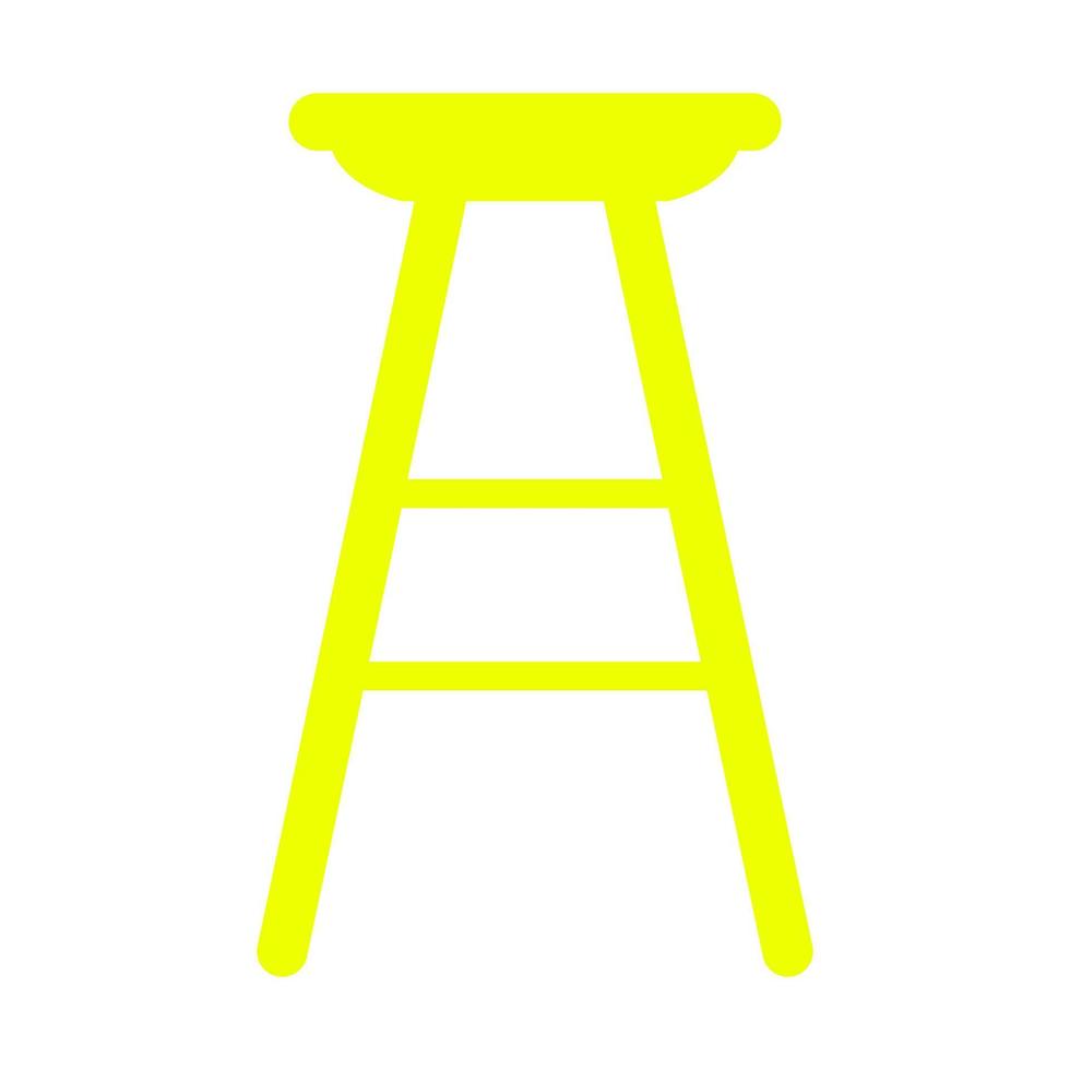 Bar stool on white background vector