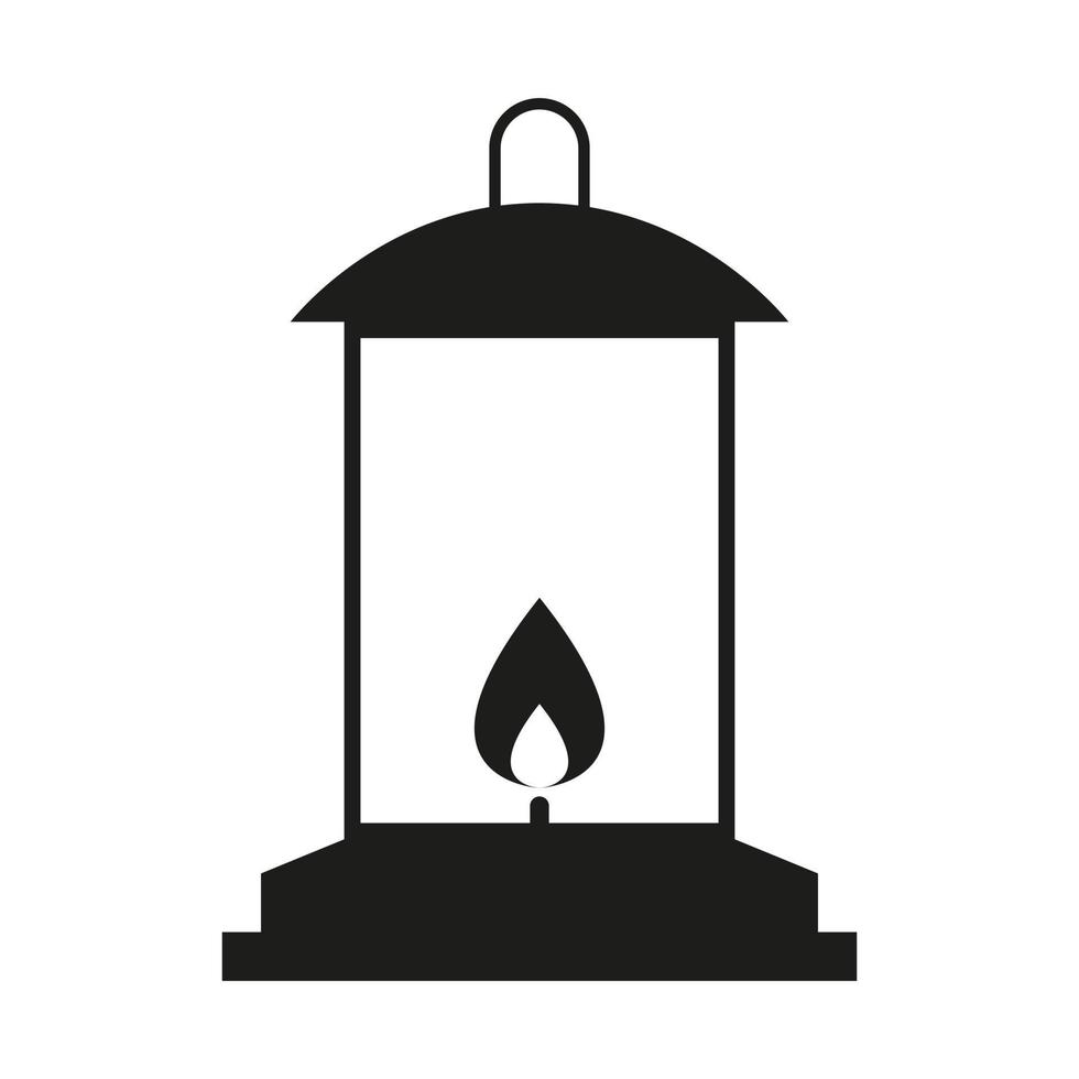 Camp light on white background vector