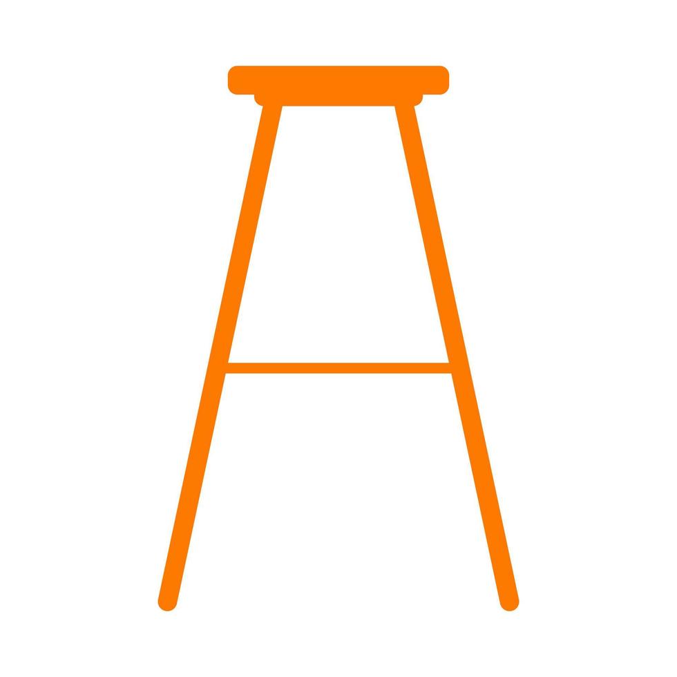 Bar stool on white background vector