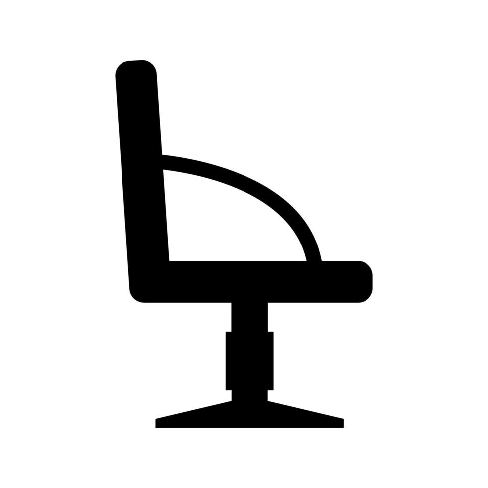 silla de peluquero sobre fondo blanco vector