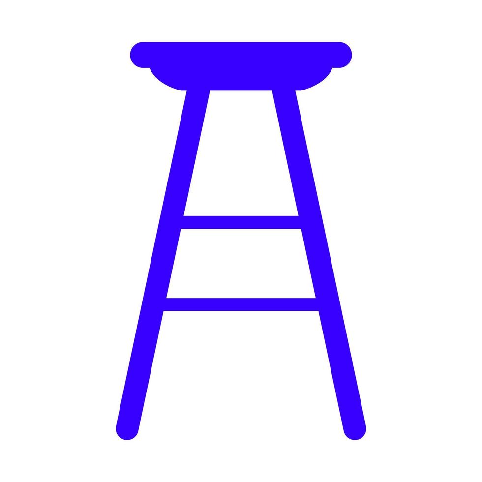 Bar stool on white background vector