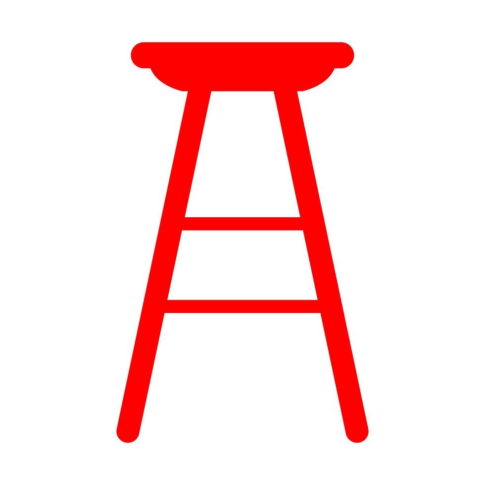 Bar stool on white background vector