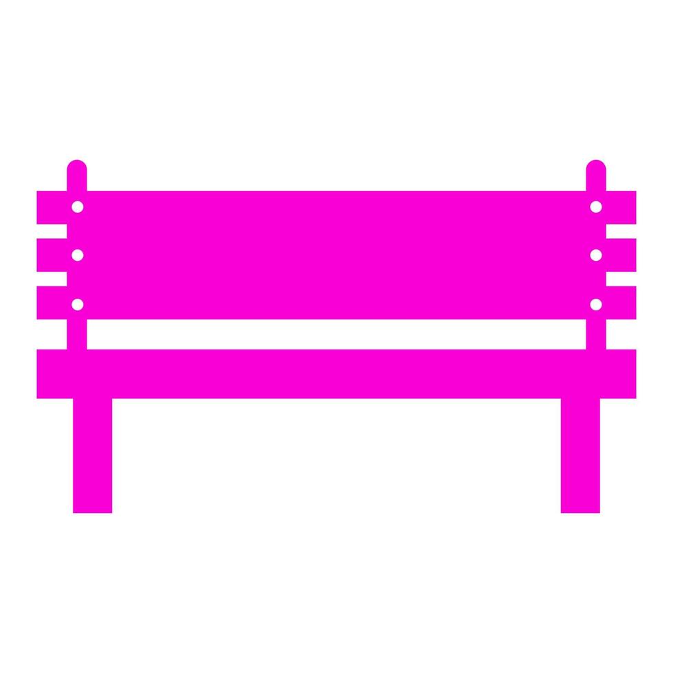 Bench on white background vector