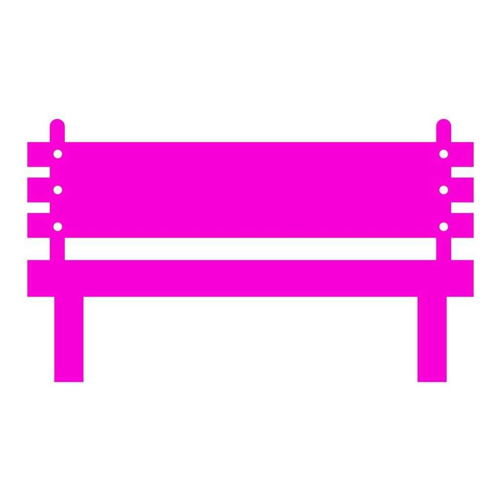 Bench on white background vector