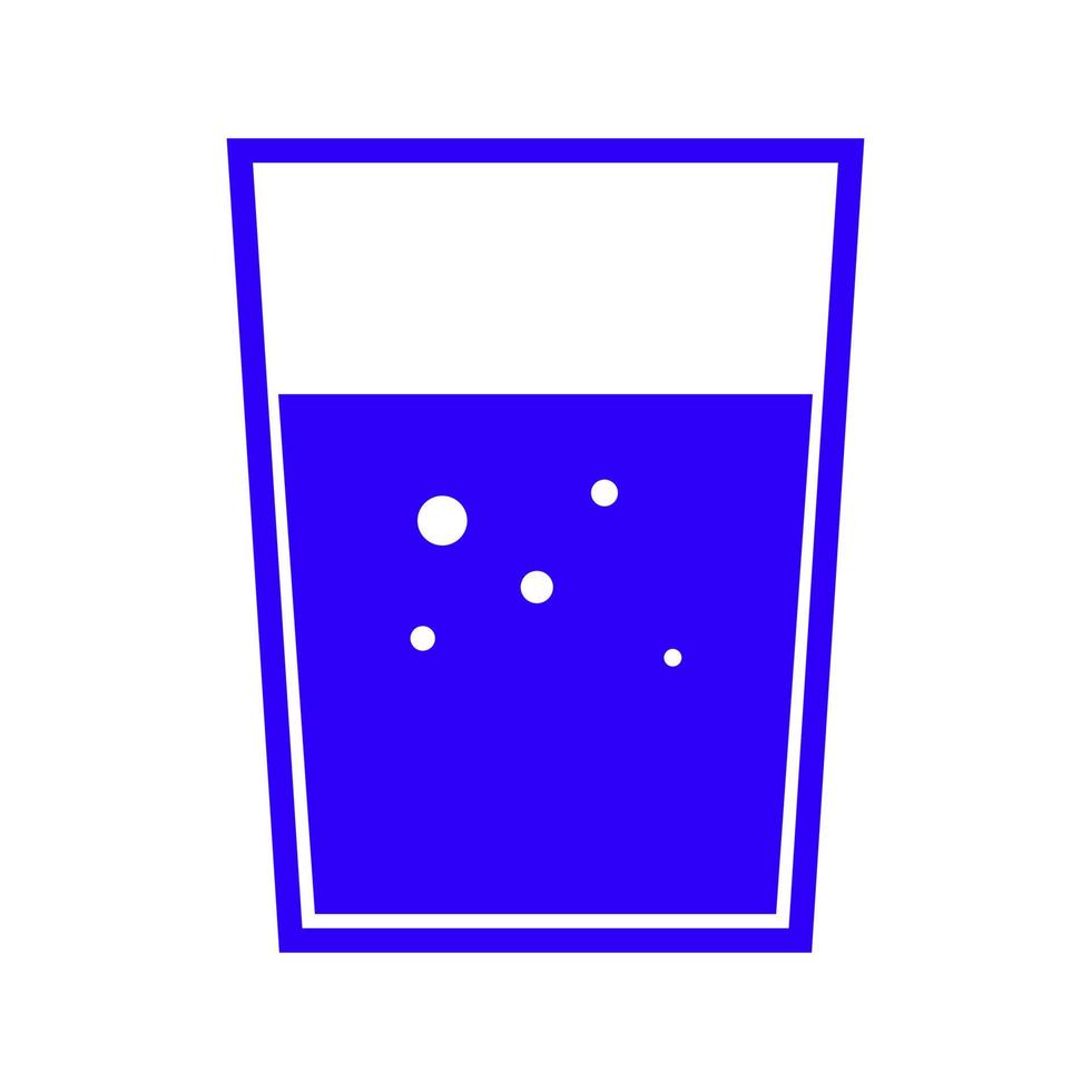 Glass of water on white background vector