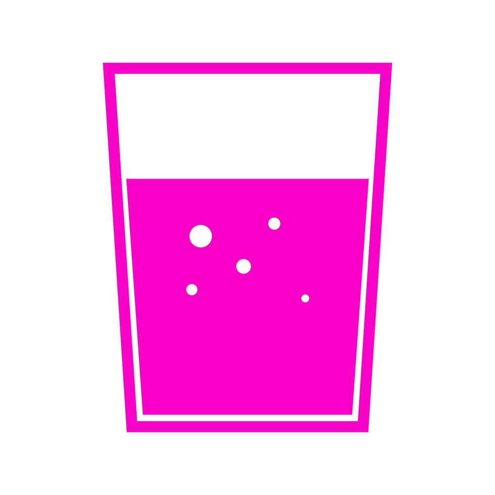 Glass of water on white background vector