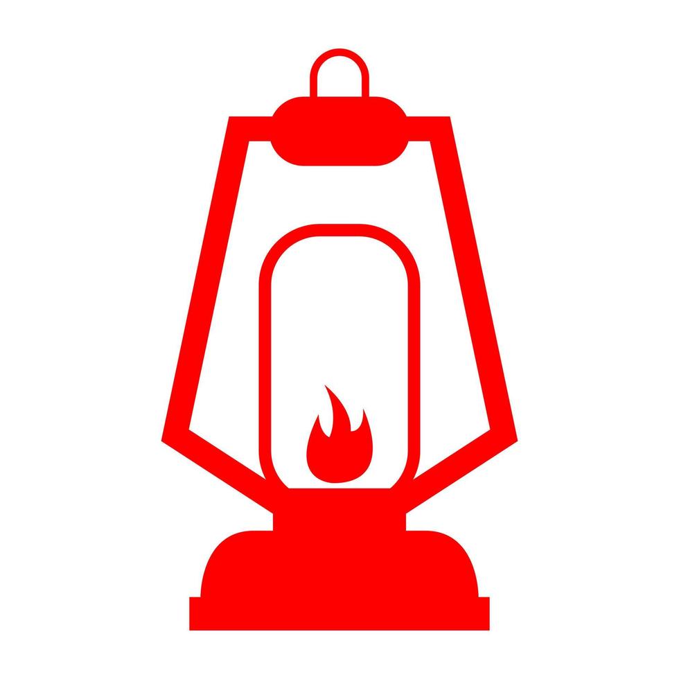 Camp light on white background vector