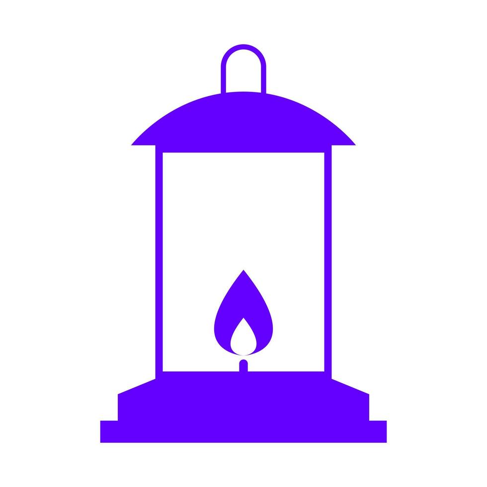Camp light on white background vector