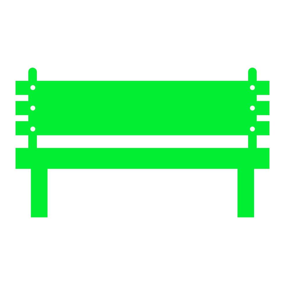 Bench on white background vector