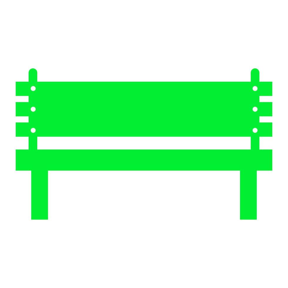 Bench on white background vector