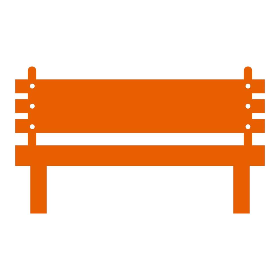 Bench on white background vector