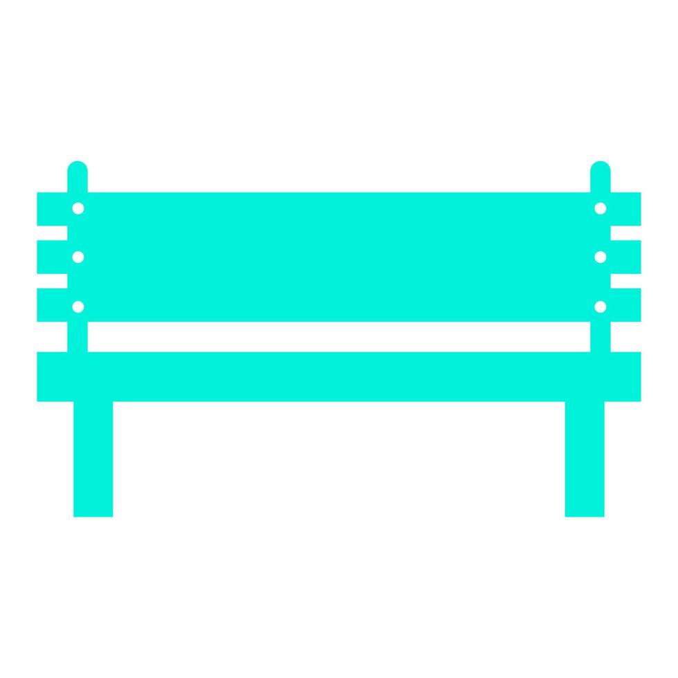 Bench on white background vector