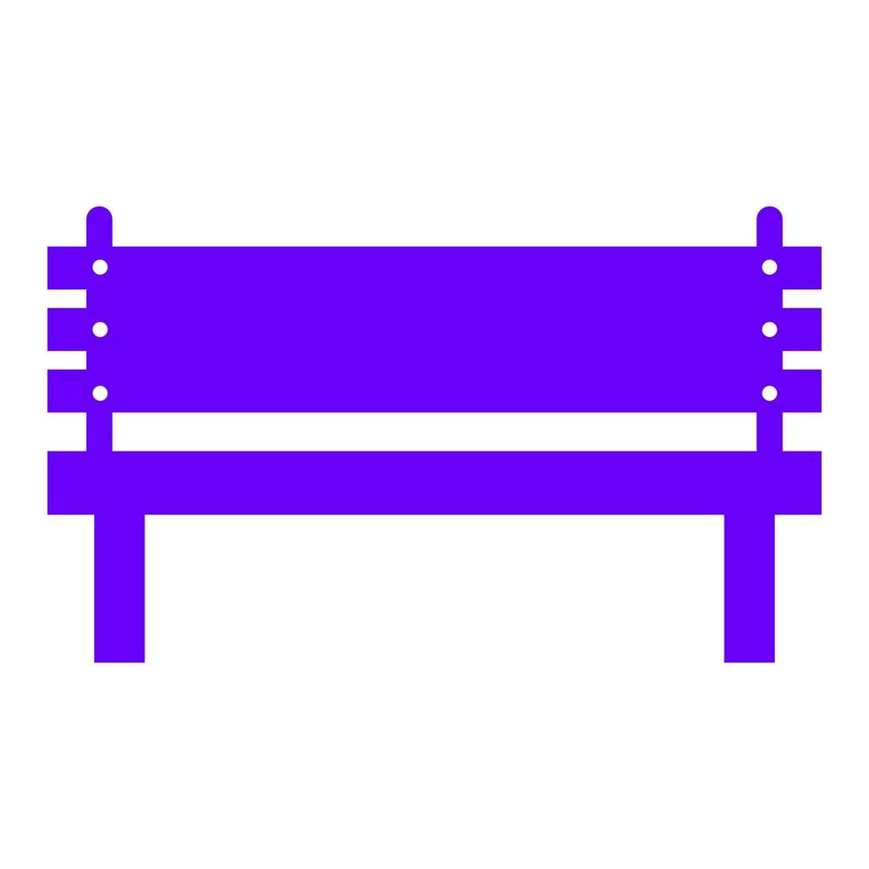 Bench on white background vector