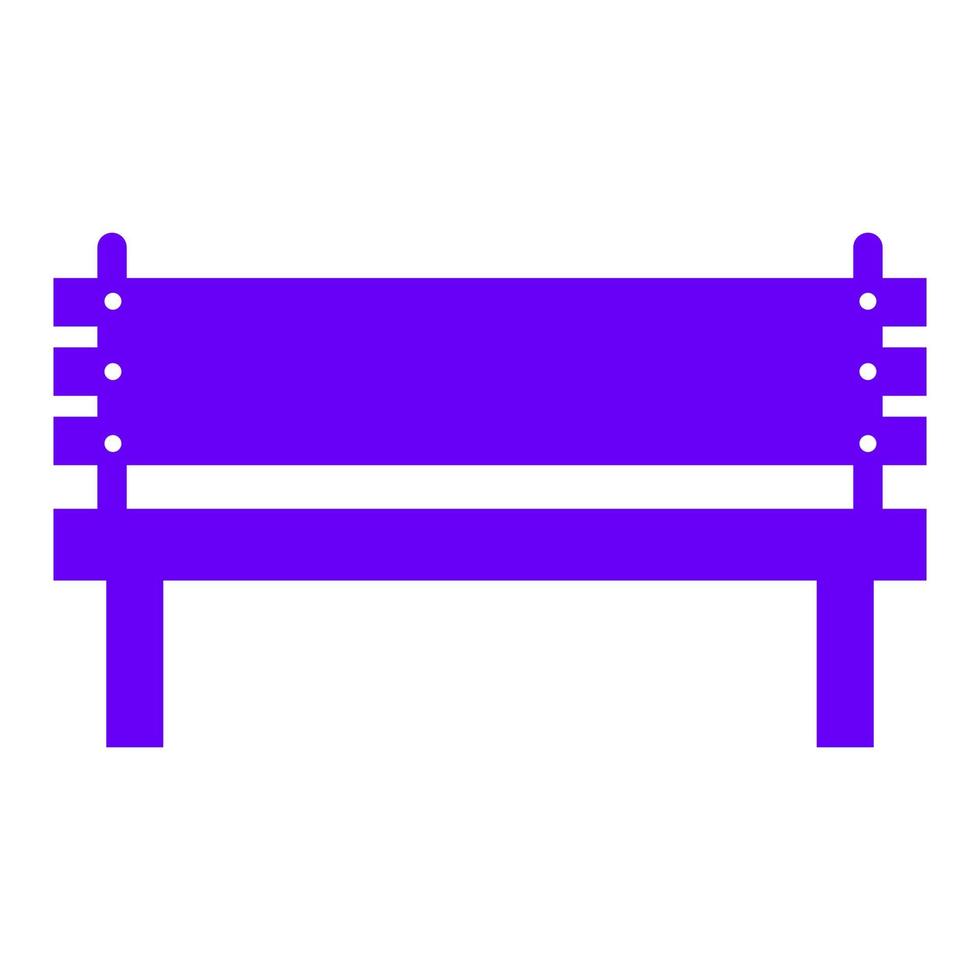 Bench on white background vector