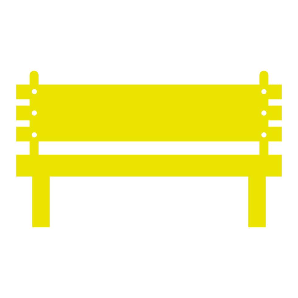 Bench on white background vector